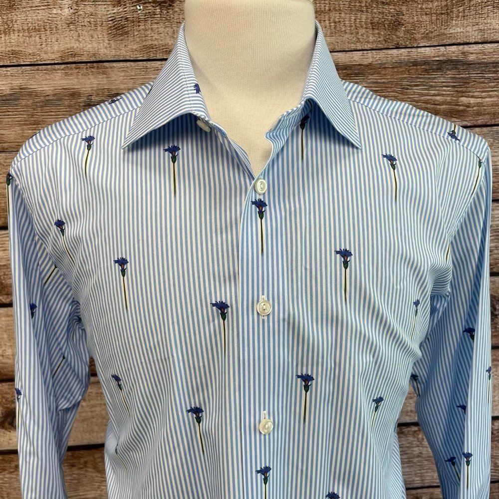 Eton Contemporary Button Front Shirt 42 - 16.5